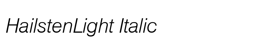 HailstenLight Italic