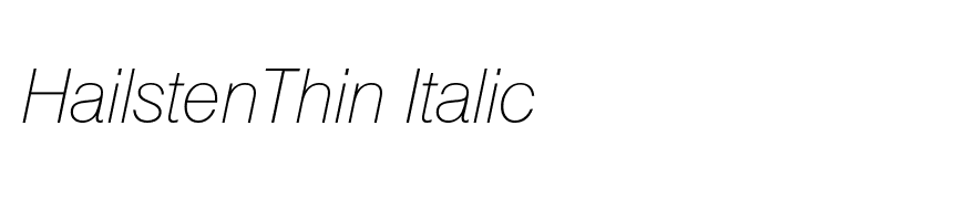HailstenThin Italic