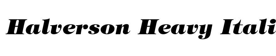 Halverson Heavy Italic