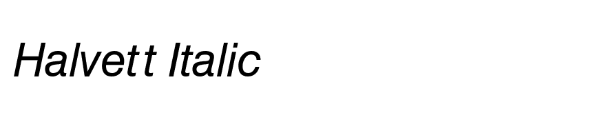 Halvett Italic