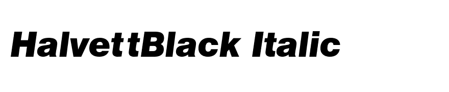HalvettBlack Italic