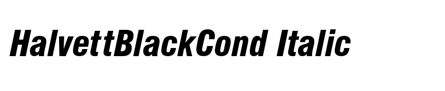 HalvettBlackCond Italic