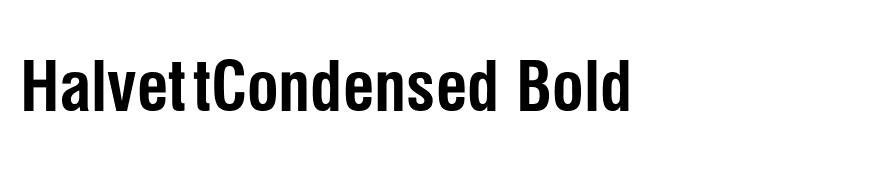 HalvettCondensed Bold