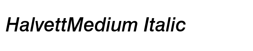 HalvettMedium Italic