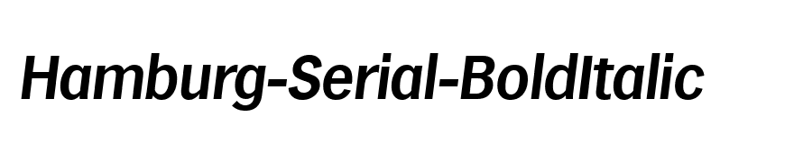 Hamburg-Serial-BoldItalic