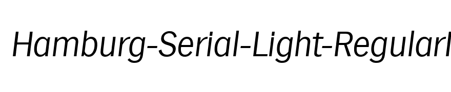 Hamburg-Serial-Light-RegularItalic