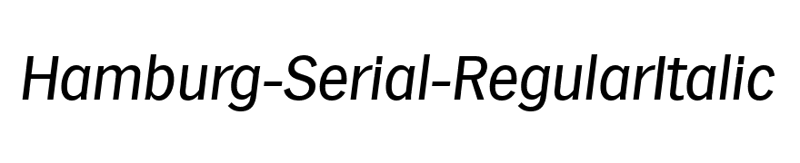 Hamburg-Serial-RegularItalic
