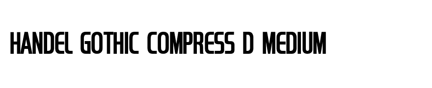 Handel Gothic Compress D Medium