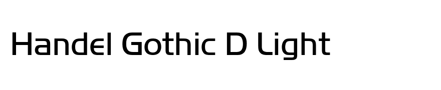 Handel Gothic D Light