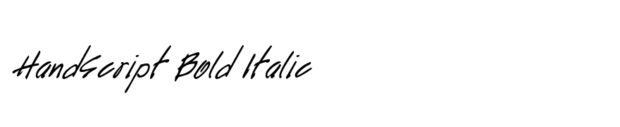 HandScript Bold Italic