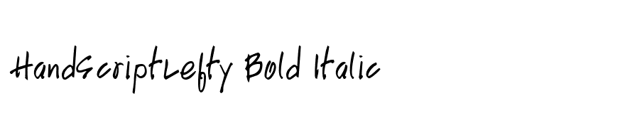 HandScriptLefty Bold Italic