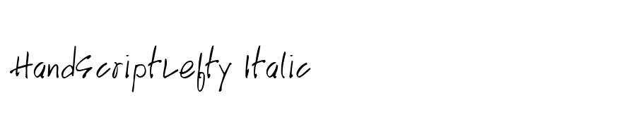 HandScriptLefty Italic