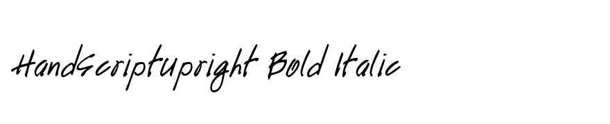HandScriptUpright Bold Italic