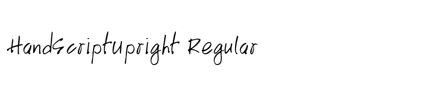 HandScriptUpright Regular