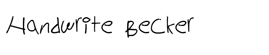 Handwrite Becker