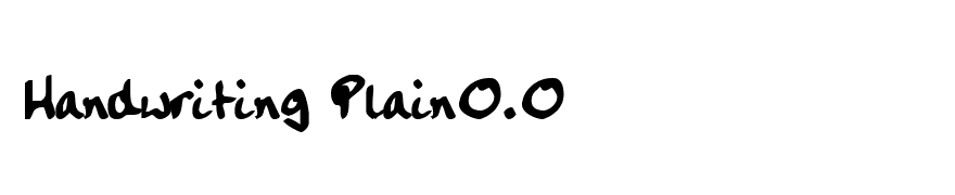 Handwriting Plain0.0