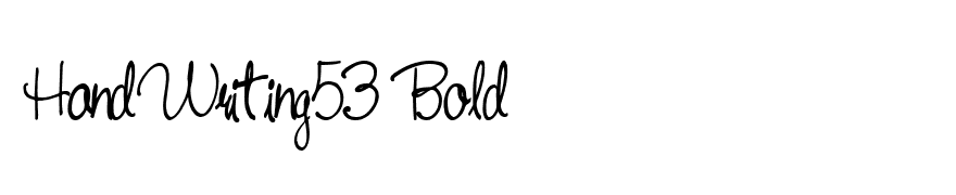 HandWriting53 Bold
