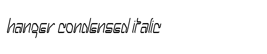 Hanger Condensed Italic