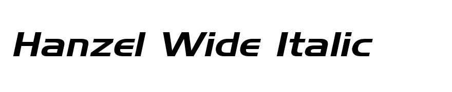 Hanzel Wide Italic
