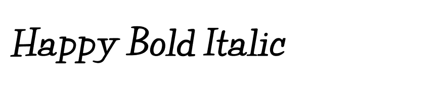 Happy Bold Italic