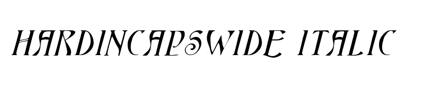 HardinCapsWide Italic