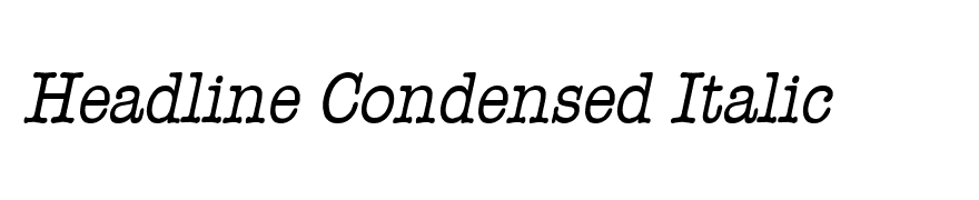 Headline Condensed Italic