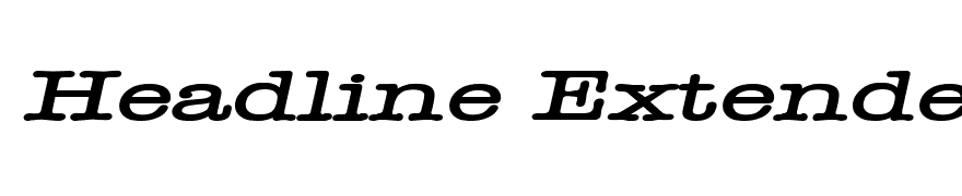 Headline Extended BoldItalic
