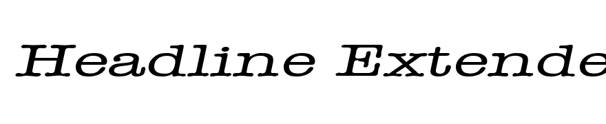 Headline Extended Italic