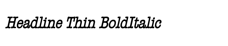 Headline Thin BoldItalic