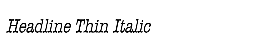 Headline Thin Italic