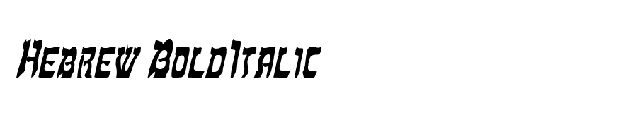 Hebrew BoldItalic