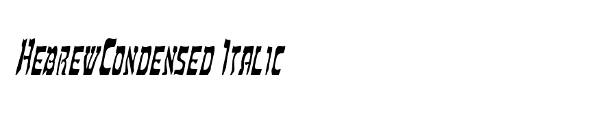 HebrewCondensed Italic
