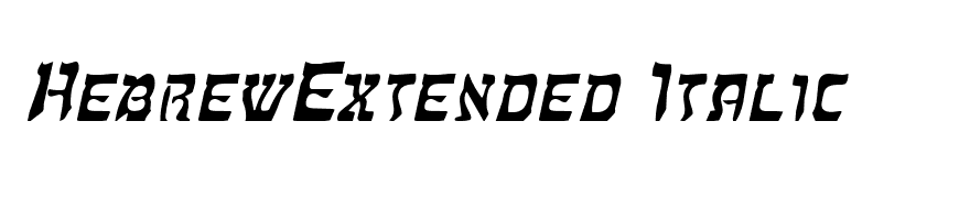 HebrewExtended Italic