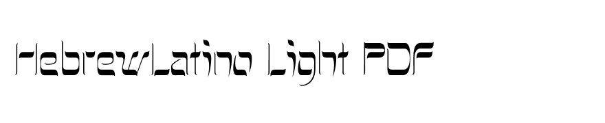 HebrewLatino Light PDF