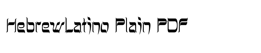 HebrewLatino Plain PDF