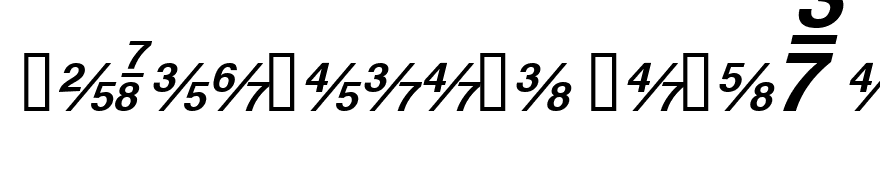 HeFractions BoldItalic