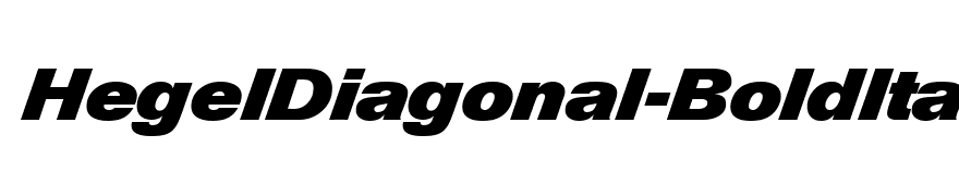 HegelDiagonal-BoldItalic