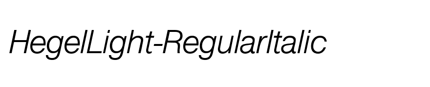 HegelLight-RegularItalic
