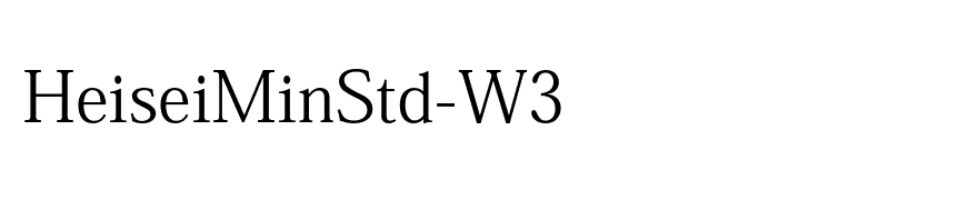 HeiseiMinStd-W3