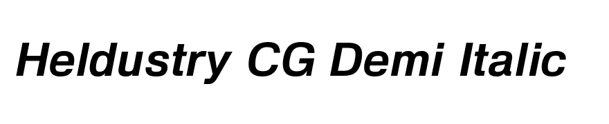 Heldustry CG Demi Italic