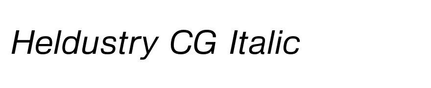 Heldustry CG Italic