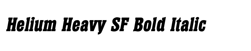 Helium Heavy SF Bold Italic