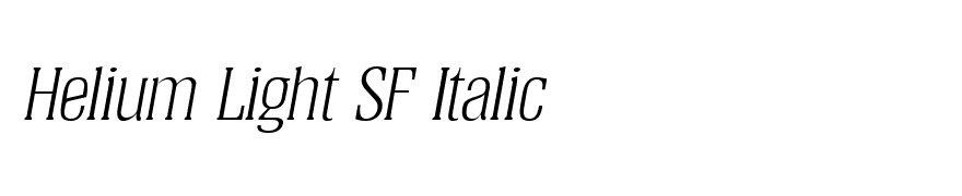 Helium Light SF Italic