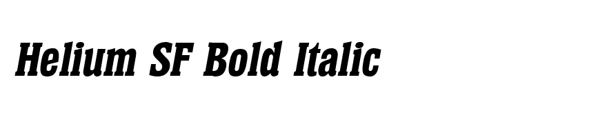 Helium SF Bold Italic