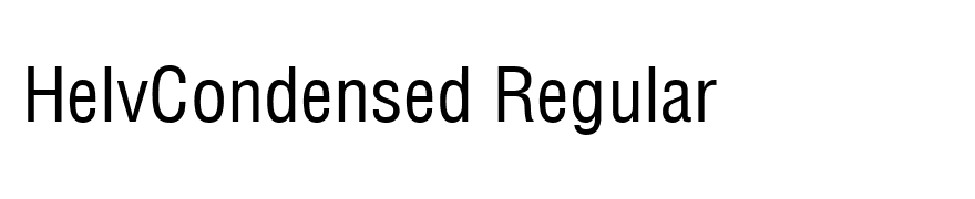 HelvCondensed Regular