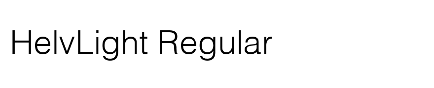 HelvLight Regular