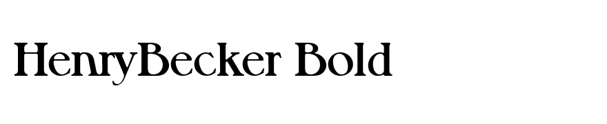 HenryBecker Bold