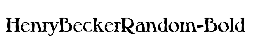 HenryBeckerRandom-Bold