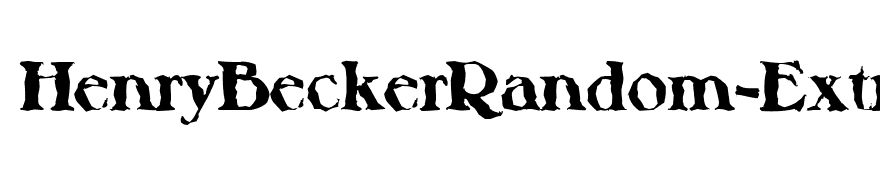HenryBeckerRandom-ExtraBold-Regular