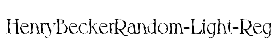 HenryBeckerRandom-Light-Regular